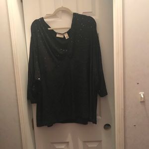 Elegant  sequined Jersey knit top
